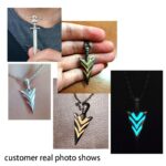 Luminous Glowing Arrow Pendant Necklace Knight Glow In The Dark For Women Men Halloween Gift - 6