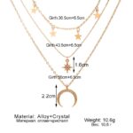 Bohemian Gold Moon Choker Necklace For Women Chains Statement Star Map Heart Pendant Necklaces Boho Jewelry Gift - 6