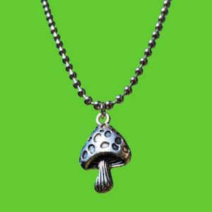 Harajuku Mushroom Metal Pendant Necklace For Women Men Plant Vintage Punk Cool Choker Fashion Statement Jewelry Novelty - 2