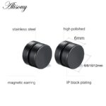 Alisouy 2pcs Punk Mens Strong Magnet Magnetic Ear Stud Set Non Piercing Earrings Fake Gift For Boyfriend Lover Jewelry - 6