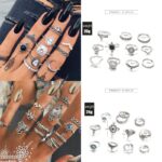 30 Styles Trendy Boho Midi Knuckle Ring Set For Women Crystal Geometric Finger Rings Fashion Bohemian Jewelry - 5