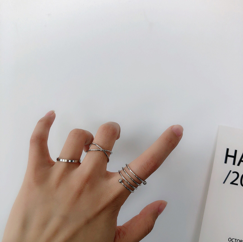 Elegant Metal Alloy Round Hollow Rings Set Fashionable Party Wedding Jewelry Gifts For Women And Girls - 13