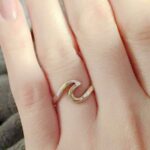 Fashion Simple Design Sea Wave Rings Ocean Alloy Ring Rose Gold Silver Color Finger Jewelry For Women Surfer Gift - 2