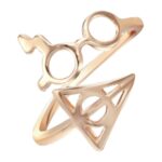 Todorova Fashion Rings Female Lightning Glasses Deathly Hallows For Women Girl Christmas Gift