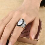 Vintage Silver Color Big Stone Ring For Women Fashion Bohemian Boho Jewelry Hot - 5