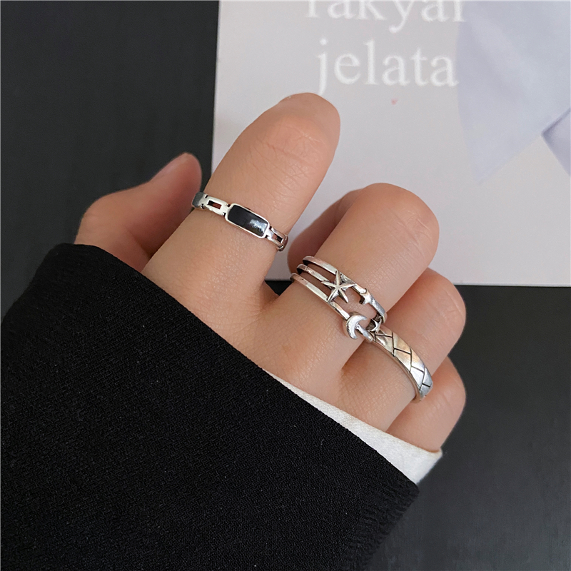 Unisex Gold Silver Butterfly Rings Punk Fashion Adjustable Engagement Wedding Band Set For Couples Lovers Jewelry - 25