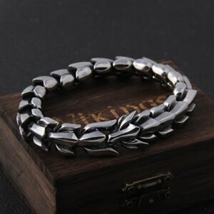 Viking Vintage Punk Bracelet For Men Stainless Steel Fashion Jewelry Street Culture