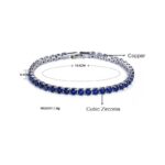 Luxury 4mm Cubic Zirconia Tennis Bracelets Iced Out Chain Crystal Wedding Bracelet For Women Men Gold Silver Color - 6