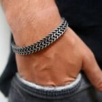 Vnox Vintage Cool Double Curb Chain Bracelets For Men Stainless Steel Punk Antique Cubic Foxtail Male Pulseira