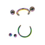 1pcx4styles1 26 8 10 12mm Fashion Horseshoe Fake Nose Ring C Clip Septum Lip Piercing Rings Hoop For Women Men - 4