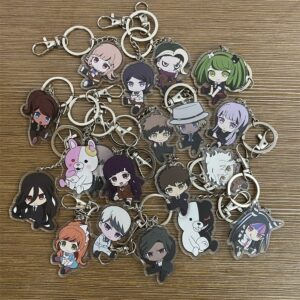 Danganronpa Key Chains Two-sided Keychain Cosplay Acrylic Pendant Keyring