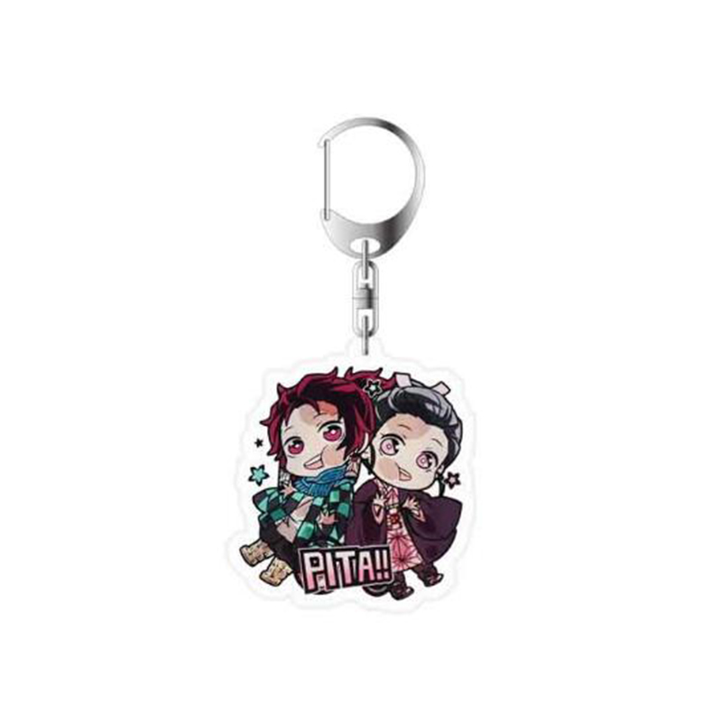 Demon Slayer Anime Keychain Kamado Tanjirou Nezuko Acrylic Cartoon Style Cute Funny Souvenir - 5