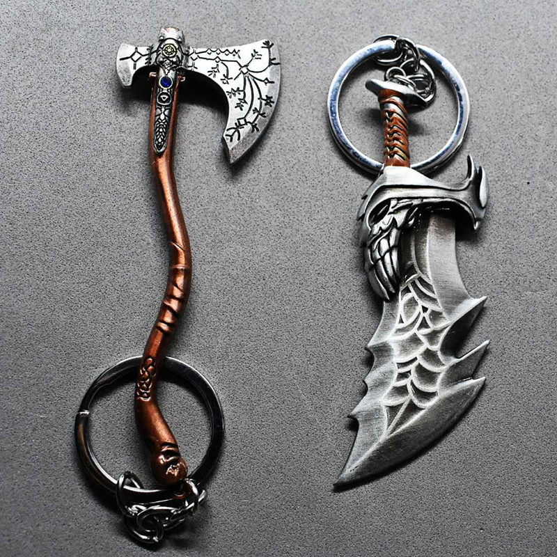 God Of War 4 Kratos Sword Pendant Keychain Unisex Car Key Ring Jewelry Accessory - 8