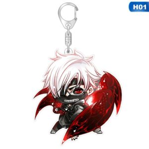 1pcs Tokyo Ghoul Keychain Kaneki Ken Key Chain Pendant Acrylic Anime Accessories Cartoon Ring - 2