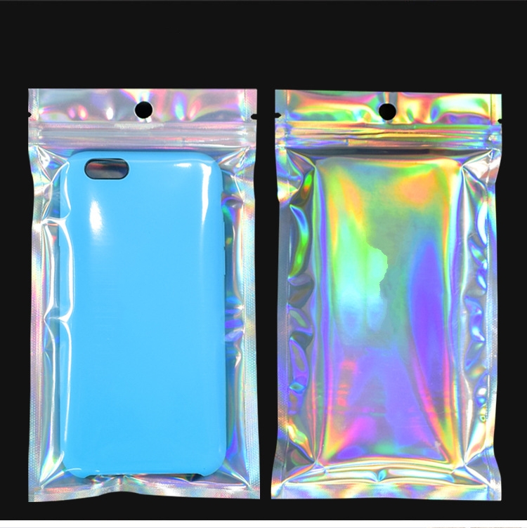 Bulk Pack Holographic Laser Zip Lock Bag Custom Logo Necklace Storage Ideal Gift Solution - 4