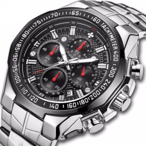 Wwoor Watches Men Top Brand Luxury Black Sports Chronograph Clock Man Fashion Big Dial Quartz Wrist Watch Relogio Masculino 2021