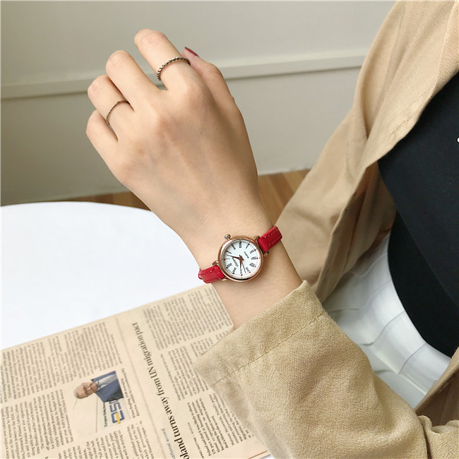 Vintageinspired Brown Leather Womens Watch Retro Small Female Wristwatch Fashion Ladies Timepiece - 9