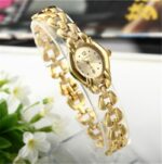 Women Bracelet Watch Mujer Golden Relojes Small Dial Quartz Leisure Popular Wristwatch Hour Female Ladies Elegant Watches - 5