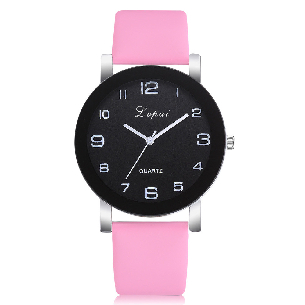 Stylish Quartz Wristwatch For Women Simple Cute Casual Design In White Black And Pink Perfect For Students - 8