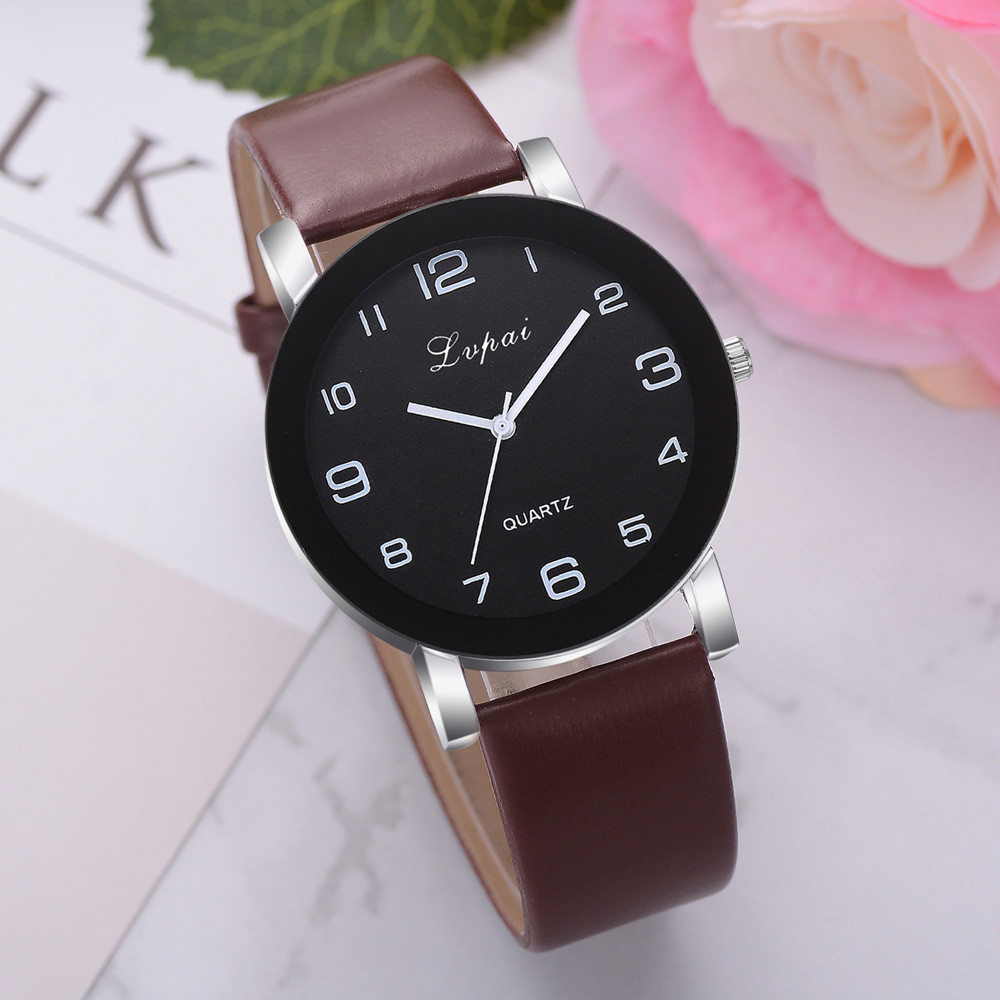 Stylish Quartz Wristwatch For Women Simple Cute Casual Design In White Black And Pink Perfect For Students - 24