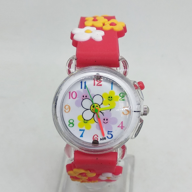 Kids Glow Watch Electronic Colorful Flashing Light Source Birthday Gift Childrens Watch For Boys And Girls 5 Flowers Design - 5