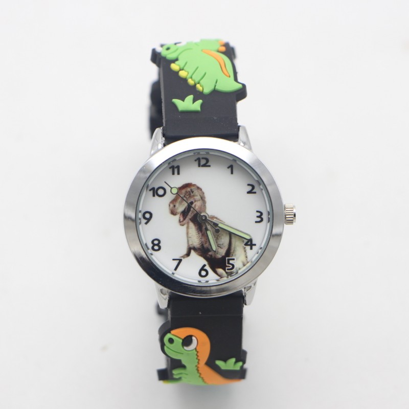 Dinosaur Themed 3d Cartoon Silicone Kids Watch Quartz Wristwatch For Boys Girls And Students - 10