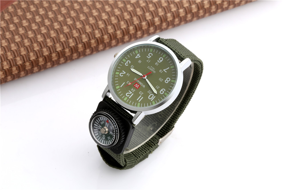 Boys Military Sports Watch Womage Kids Outdoor Fabric Band Timepiece Fashionable Childrens Accessory Relogio Masculino - 3