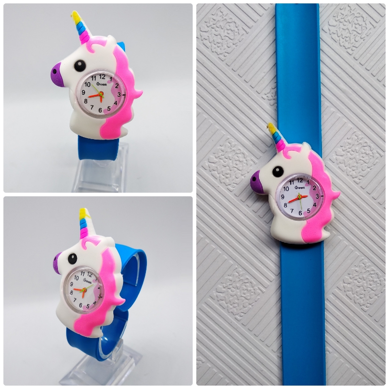 Unicorn Pony Kids Quartz Watch Analog Dial Silicone Strap Childrens Wristwatch For Boys Girls Ideal Xmas Cartoon Gift - 5