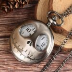 Tim Burton The Nightmare Before Christmas Quartz Pocket Watch Jack Skellington Pendant Retro Bronze Jewelry Fob Necklace Watches - 6