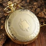 Golden Hollow Deer Pattern Mechanical Pocket Watch Vintage Double Side Steampunk Fob Clock Male Necklace Chain Women Men - 2