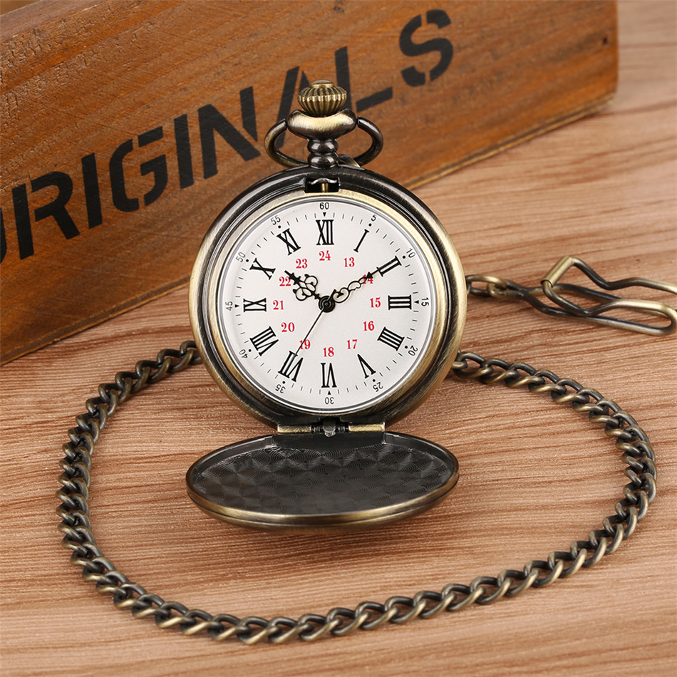 Engraved Quartz Pocket Watch Pendant For Son Personalized Fob Clock Birthdayxmas Gift Box - 13