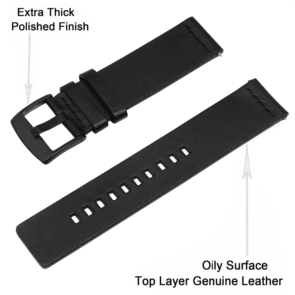 Genuine Leather Watch Band Strap Compatible With Samsung Galaxy 42 46mm Gear S3 Quick Release Watchband 1824mm Z26 - 9