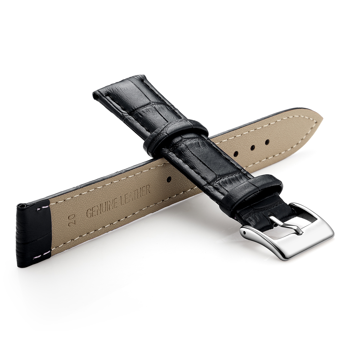 Genuine Leather Watch Strap Soft Comfortable Wrist Belt Bracelet With Pin Buckle Band Tool Available In 1224mm Sizes - 17