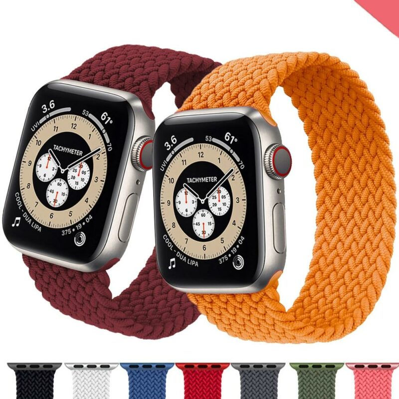 Braided Loop For Apple Watch Band 44mm 40mm 38mm 42mm Nylon Belt Bracelet Iwatch Series 3 4 5 Se 6 Strap