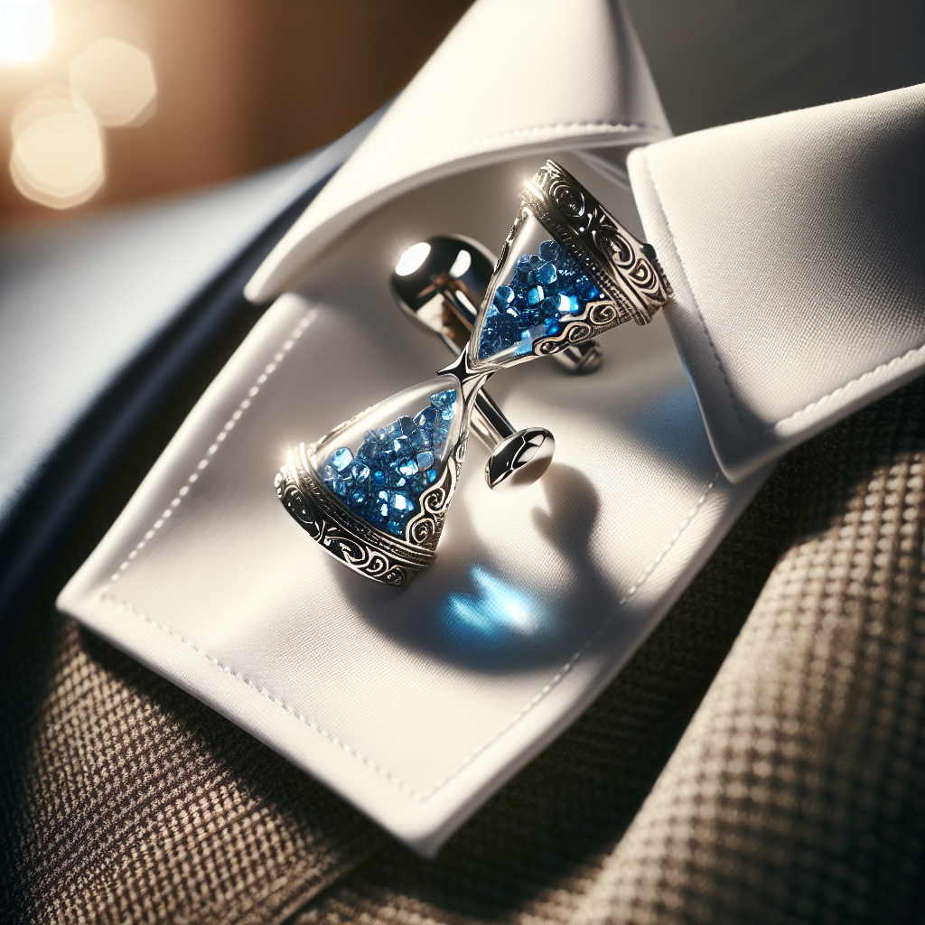 Understanding the Significance of Luxury Cufflinks with Hourglass Design and Blue Crystals  