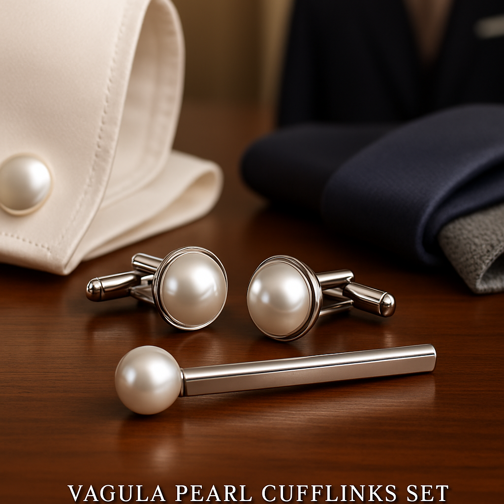 The Art of Accessorizing: How the Vagula Pearl Cufflinks Set Transforms Your Outfit  