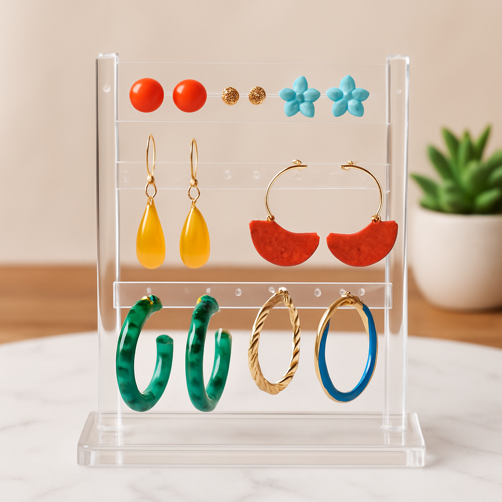 Why a Stylish Clear Acrylic Earring Display Stand is Essential for Organized Jewelry Storage  