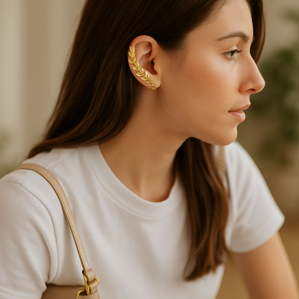 The Art of Styling: Pairing the Gold Leaf Ear Cuff with Your Outfits